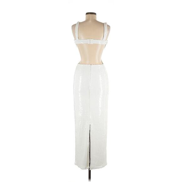 Meshki Adoria Sequin Cut Out Maxi Dress - White. Worn Once - Picture 4 of 6